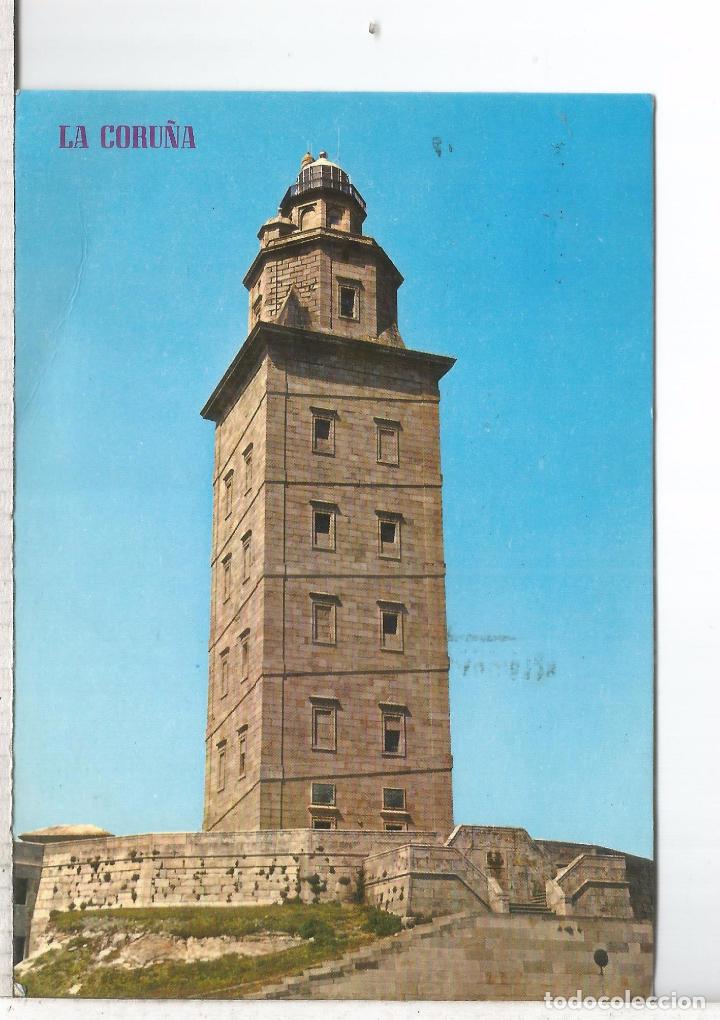 Postales: TORRE DE HERCULES FARO CORU&Ntilde;A ESCRITA