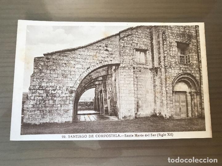 Postales: ANTIGUA POSTAL SANTIAGO COMPOSTELA SANTA MAR&Iacute;A DEL SAR SIGLO XII N&Uacute;M 99 ROISIN