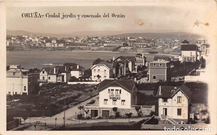 Postales: CORU&Ntilde;A.- CIUDAD JARDIN Y ENSENADA DEL ORZ&Aacute;N