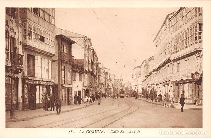 Cartoline: LA CORU&Ntilde;A.- CALLE DE SAN ANDR&Eacute;S
