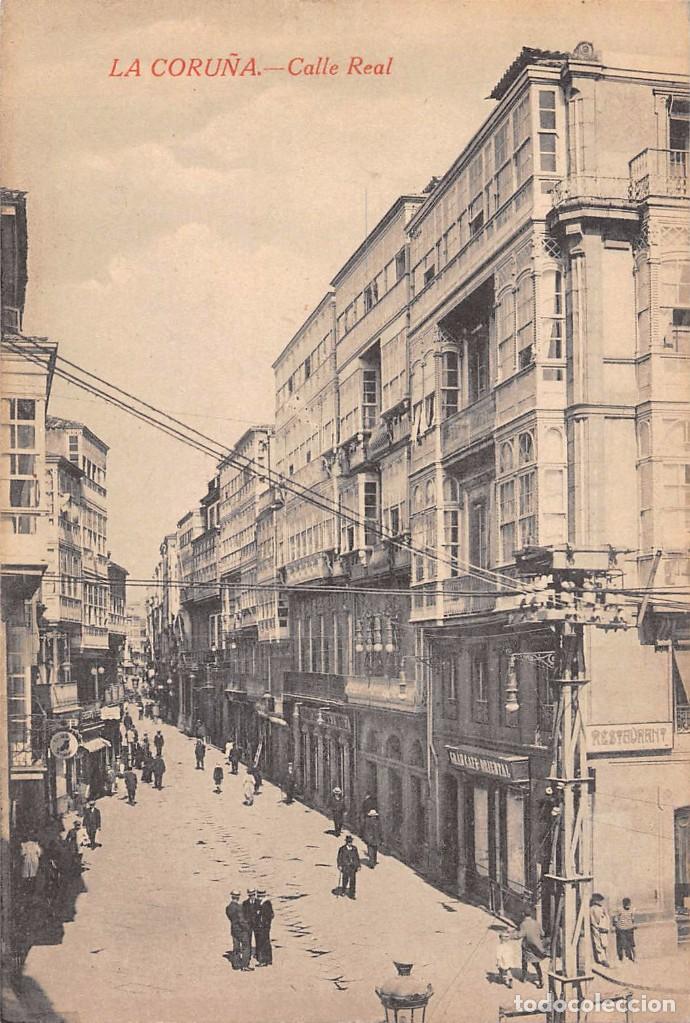 Postales: LA CORU&Ntilde;A..- CALLE REAL - Foto 1