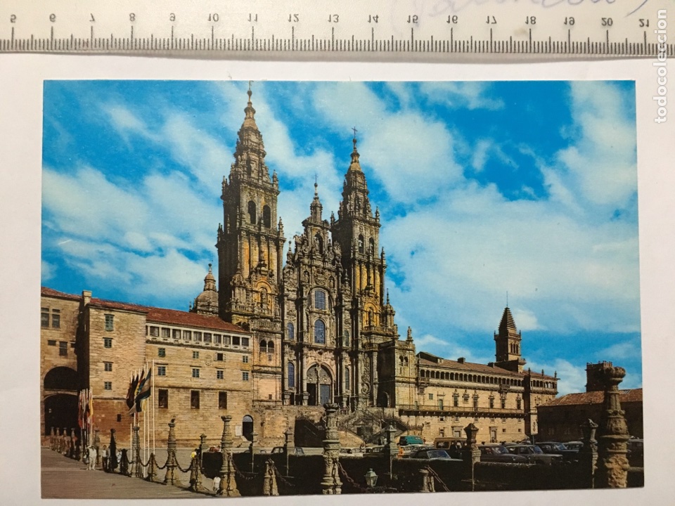 Postales: Postal. 2089. SANTIAGO DE COMPOSTELA. Catedral. Fachada del Obradoiro. ARRIBAS. H. 1960