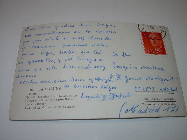 Postales: ANTIGUA POSTAL...LA CORU&Ntilde;A. - Foto 2