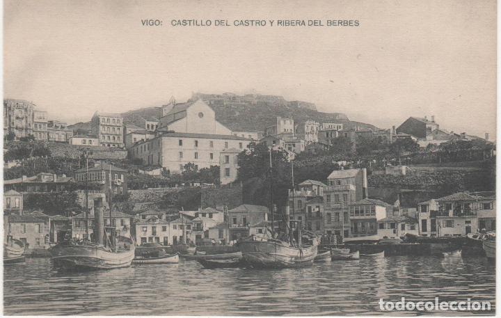 Postales: VIGO: CASTILLO DEL CASTRO Y RIBERA DEL BERB&Eacute;S - Foto 1
