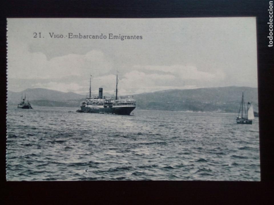 Postales: Postal de Vigo. Embarcando Emigrantes. - Foto 1