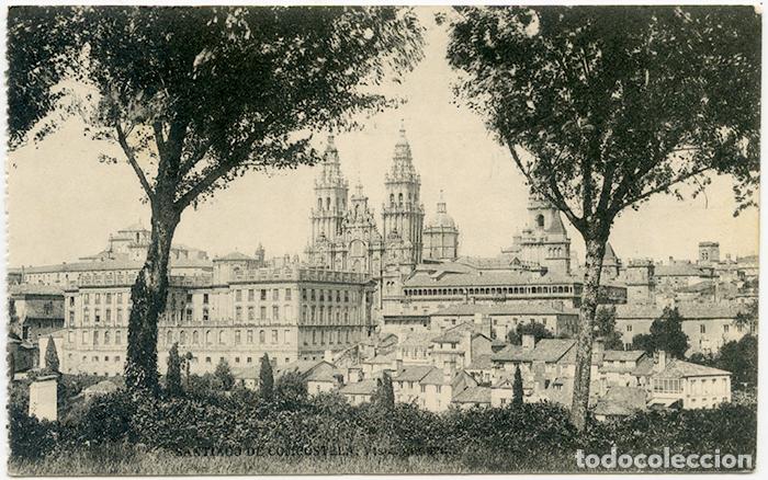 Postais: Vista parcial de Santiago de Compostela. Fototipia de Hauser y Menet