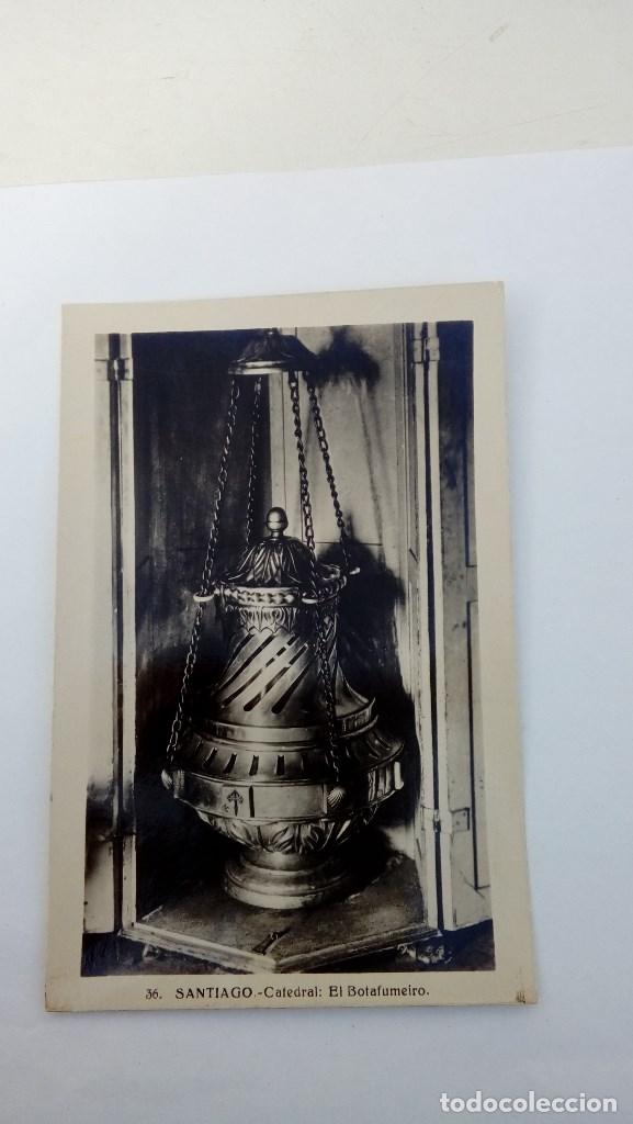 Cartes Postales: POSTAL ANTIGUA DE SANTIAGO DE COMPOSTELA CATEDRAL EL BOTAFUMEIRO HELIOTIPIA ARTISTICA ESPA&Ntilde;OLA