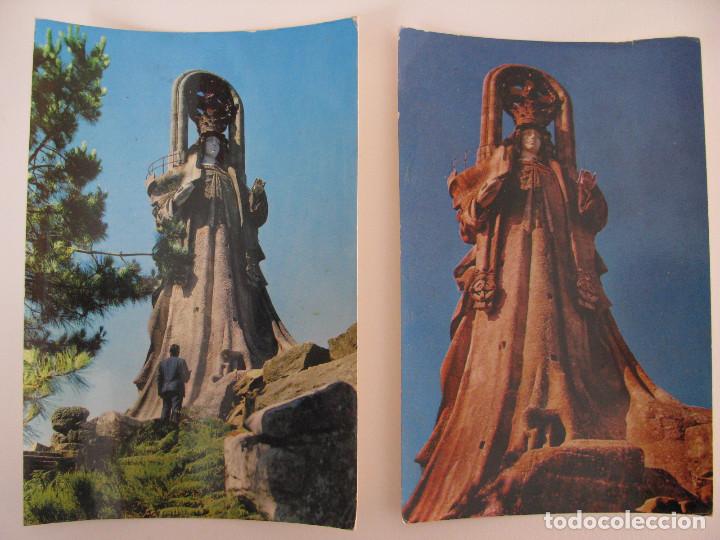 Postkarten: 2 POSTALES BAYONA - VIRGEN DE LA ROCA - SIN ESCRIBIR