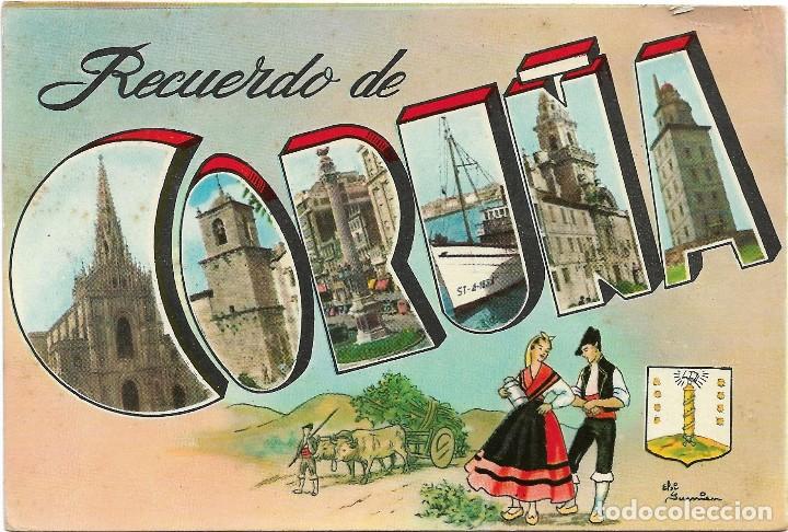 Postales: RECUERDO DE LA CORU&Ntilde;A .- N&ordm; 114 EDICIONES E. P. ROSETTE - Foto 1