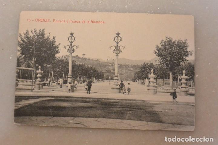 Postais: TARJETA POSTAL  ORENSE ENTRADA Y PASEO ALAMEDA
