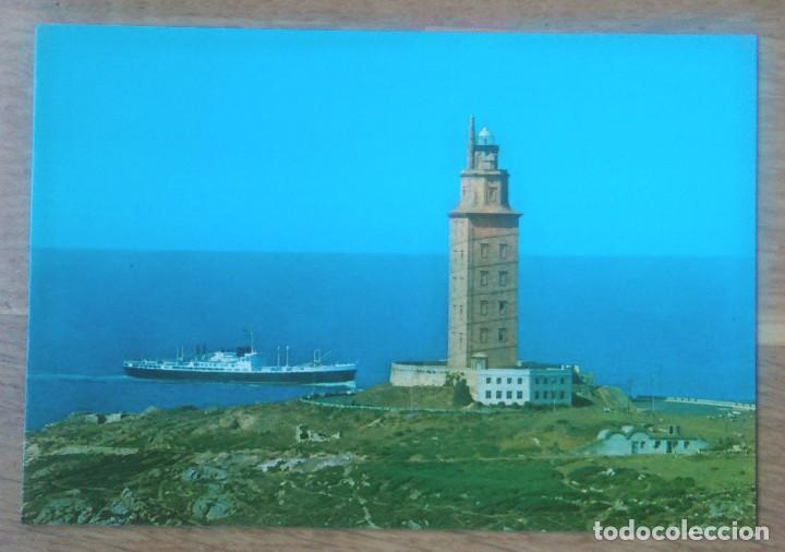 Postales: LA CORU&Ntilde;A - FARO DE HERCULES - Foto 1