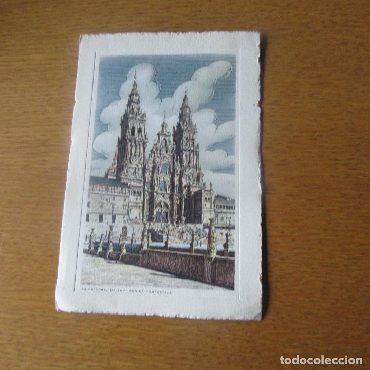 Cartoline: antigua postal, la catedral de santiago de compostela