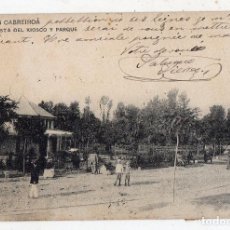 Postales: AGUAS DE CABREIROÁ. VISTA DEL KIOSCO Y PARQUE. FRANQUEADA EL 18 DE MAYO DE 1912.