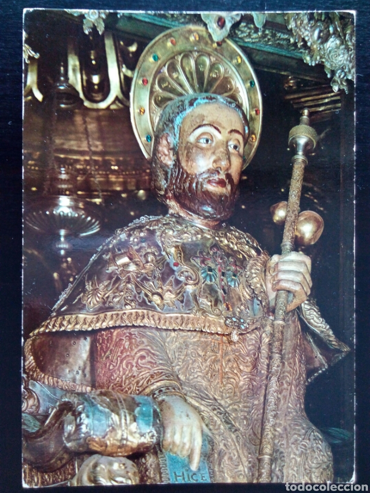 Postales: Postal de Santiago de Compostela. Catedral. Imagen del Ap&oacute;stol.