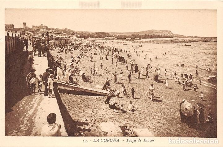 Cartoline: LA CORU&Ntilde;A.- PLAYA DE RIAZOR