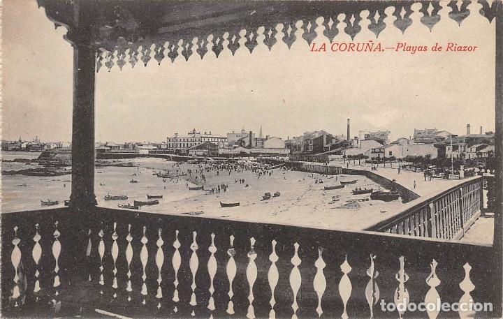 Postales: LA CORU&Ntilde;A.- PLAYA DE RIAZOR - Foto 1