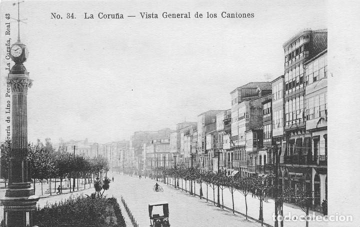 Cartoline: LA CORU&Ntilde;A.- VISTA GENERAL DE LOS CANTONES