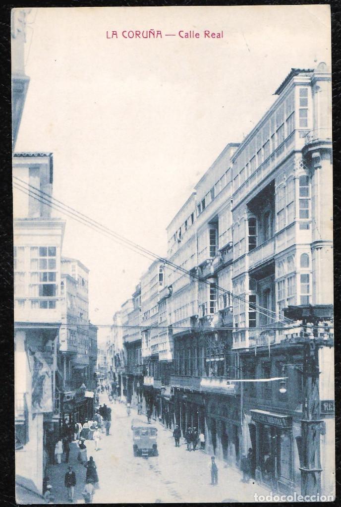 Postales: POSTALES - LA CORU&Ntilde;A. CALLE REAL. - Foto 1