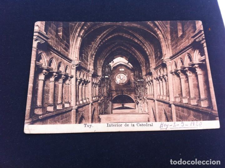 Postales: POSTAL (TUY. INTERIOR DE LA CATEDRAL)  POSTAL ESCRITA EN 1920