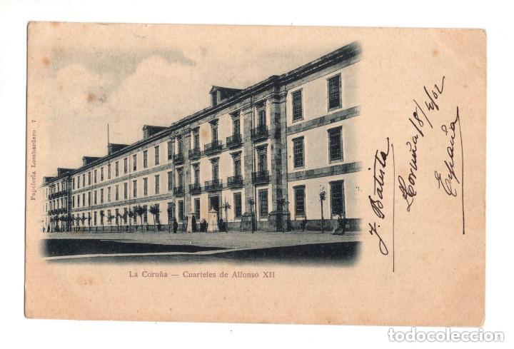 Postales: LA CORU&Ntilde;A.- CUARTELES DE ALFONSO XII - Foto 1