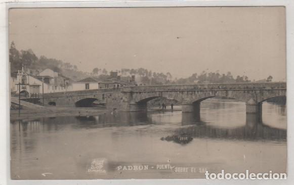 Cartes Postales: POSTAL FOTOGR&Aacute;FICA PADR&Oacute;N PUENTE SOBRE EL SAR CORU&Ntilde;A FOT&Oacute;GRAFO FERRER 2986 SIN CIRCULAR