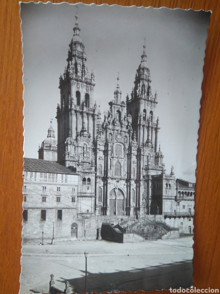 Postales: Postal Santiago de Compostela catedral fachada principal /a&ntilde;os 40-50 ediciones Garcia Garrabella