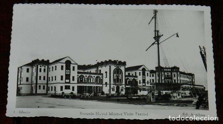 Postcards: FOTO POSTAL DE MARIN - ESCUELA NAVAL MILITAR, VISTA PARCIAL - ED. ARRIBAS - N.1 - CIRCULADA.