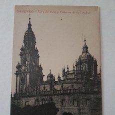Postales: TORRE DEL RELOJ Y CABECERA CATEDRAL, SANTIAGO DE COMPOSTELA. Lote 139948446