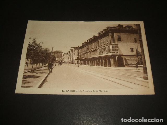 Postales: LA CORU&Ntilde;A AVENIDA DE LA MARINA - Foto 1