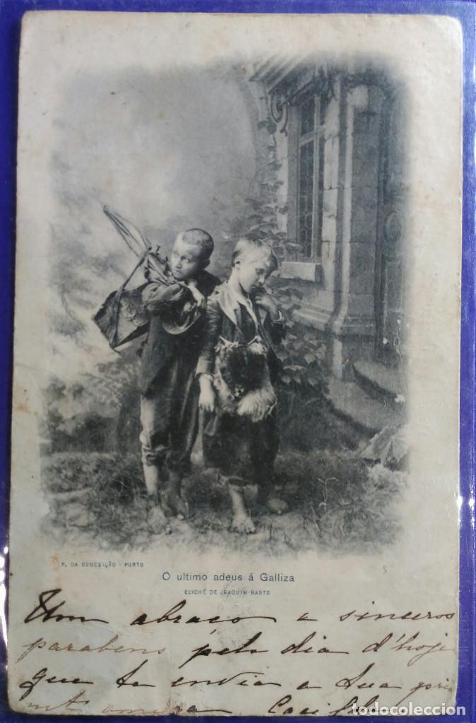 Cartoline: Galicia Postal Portuguesa - O &Uacute;ltimo Adeus A Galliza - Circulada en 1903. MUY RARA.