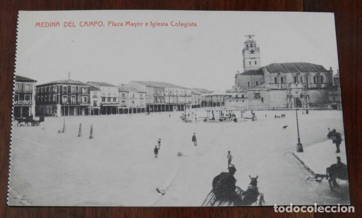 Postcards: POSTAL DE MEDINA DEL CAMPO (VALLADOLID).- PLAZA MAYOR E IGLESIA COLEGIATA, ED. THOMAS, NO CIRCULADA.