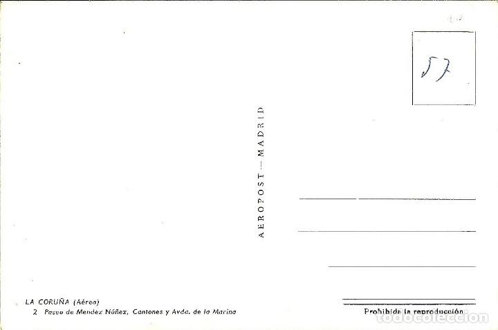 Postales: LA CORUÑA (AÉREA) - PASEO DE MENDEZ NÚÑEZ - AEROPOST - SIN CIRCULAR - Foto 2 - 144412994