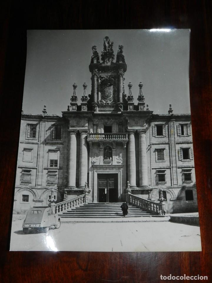 Postais: ANTIGUA FOTOGRAFIA DE SANTIAGO DE COMPOSTELA, SEMINARIO, ES MUY GRANDE, MIDE 25,5 X 19,5 CMS.