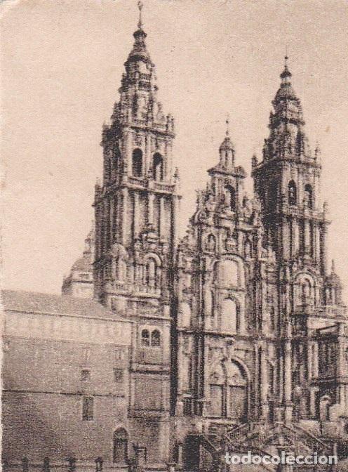 Postais: Postal original. D&eacute;cada 30. Coru&ntilde;a. Santiago de Compostela. Fachada del Obradoiro. n&ordm; 148