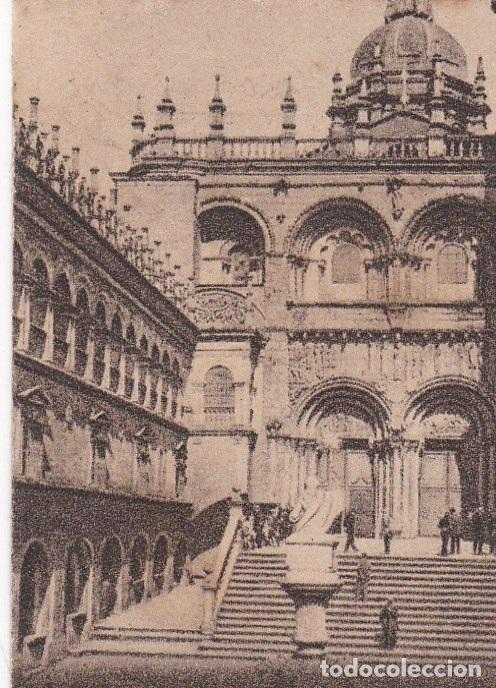 Postais: Postal original. D&eacute;cada 30. Coru&ntilde;a. Santiago de Compostela. Catedral. Puerta de las Plater&iacute;as.n&ordm; 145