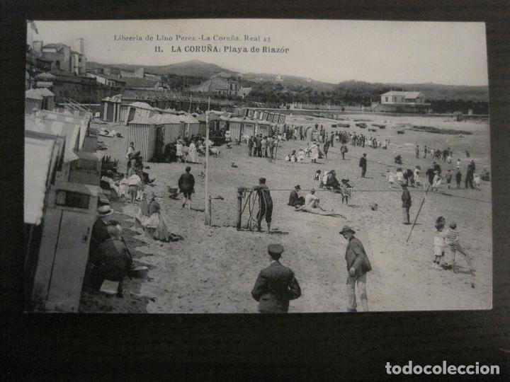 Postales: LA CORU&Ntilde;A-PLAYA DE RIAZOR-11-HAUSER Y MENET-POSTAL ANTIGUA-(56.750)