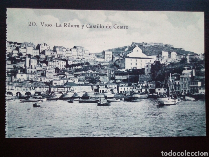 Postales: Postal de Vigo. La Ribera y Castillo de Castro. - Foto 1