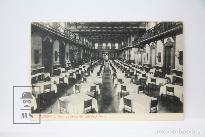 Postkarten: Postal - Mondariz, Gran Comedor del Establecimiento - Ed. Thomas - Sin Circular