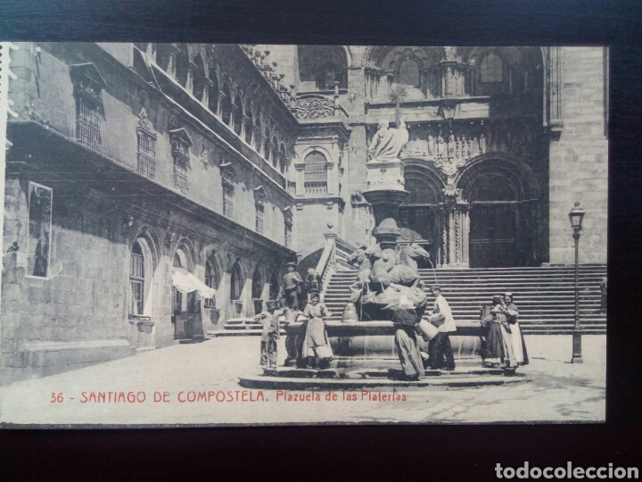 Postales: Postal de Santiago de Compostela. Plazuela de las Plater&iacute;as.