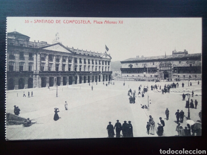 Postales: Postal de Santiago de Compostela. Plaza Alfonso XII.