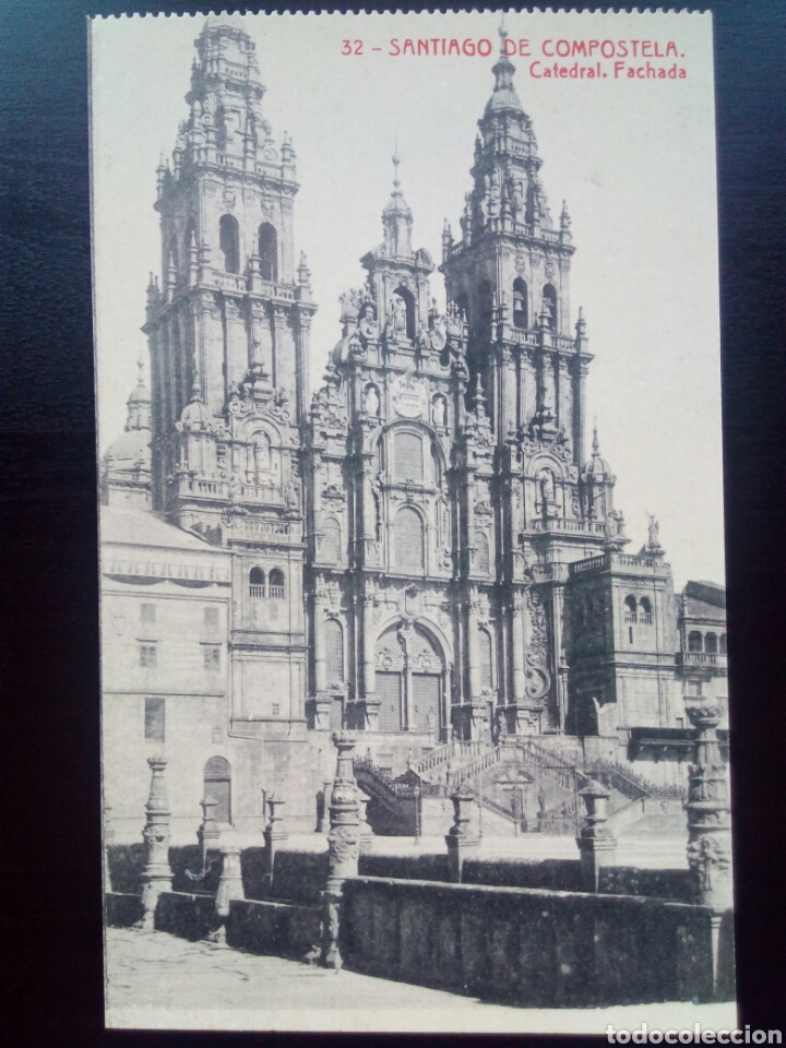 Postales: Postal de Santiago de Compostela. Catedral. Fachada.