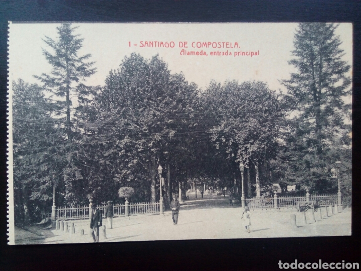 Postales: Postal de Santiago de Compostela. Alameda. Entrada principal.