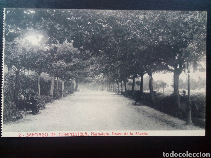Postales: Postal de Santiago de Compostela. Herradura. Paseo de la B&oacute;veda.