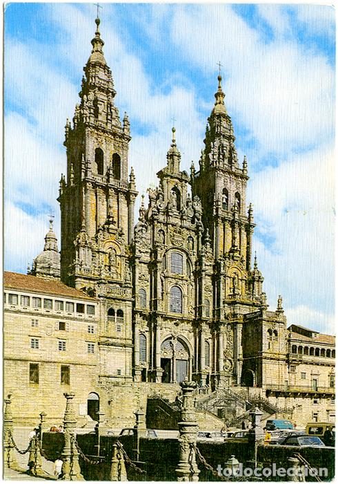 Postales: 2090 - Santiago de Compostela. Catedral. Fachada del Obradoiro (siglo XVIII) Ed. Arribas. Escrita