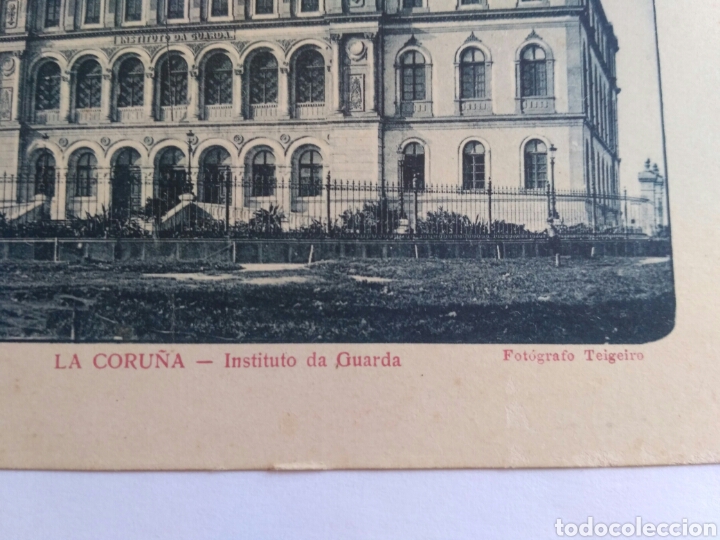 Postales: Postal, Instituto da Guarda, La Coru&ntilde;a, 1909. - Foto 2