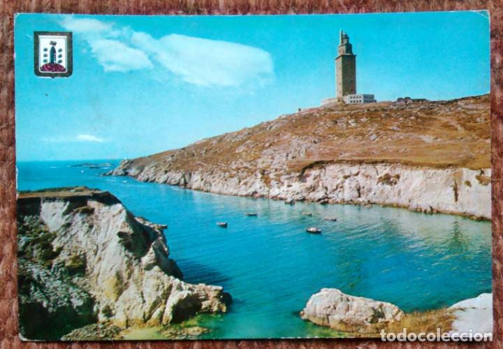 Postales: LA CORU&Ntilde;A - LA TORRE DE HERCULES - Foto 1