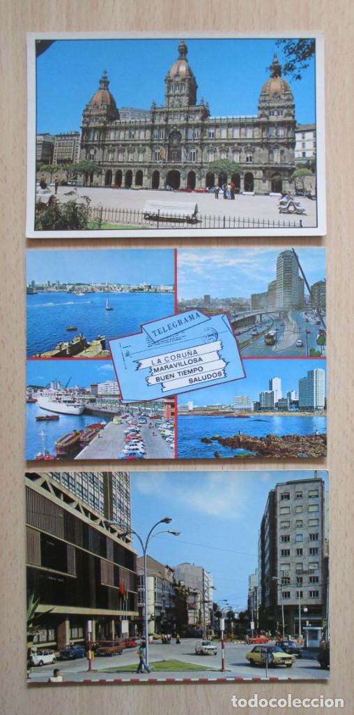 Postales: Lote de 3 tarjetas postales de La Coru&ntilde;a - Foto 1