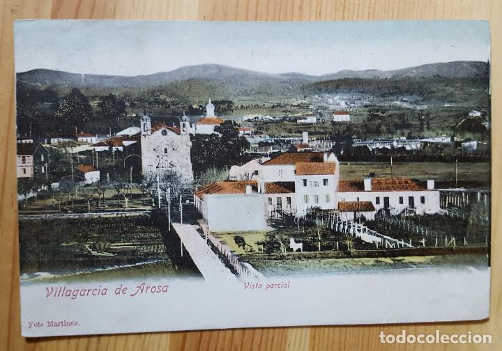 Postcards: Villagarcia de Arosa vista parcial Foto Martinez Union Postal Universal 1910
