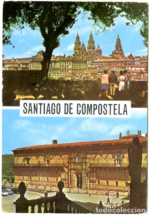 Postales: 174 - Santiago de Compostela. Ediciones PARIS. Escrita en 1966