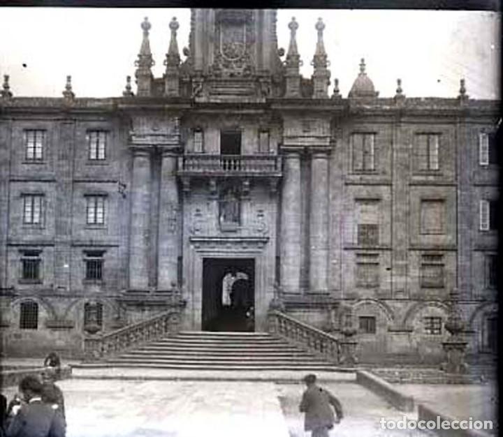 Cartoline: FOTOGRAFIA ESTEREOSCOPICA DE HOSPEDERIA DE SAN MARTIN PINARIO, SANTIAGO DE COMPOSTELA, NEGATIVO QUE